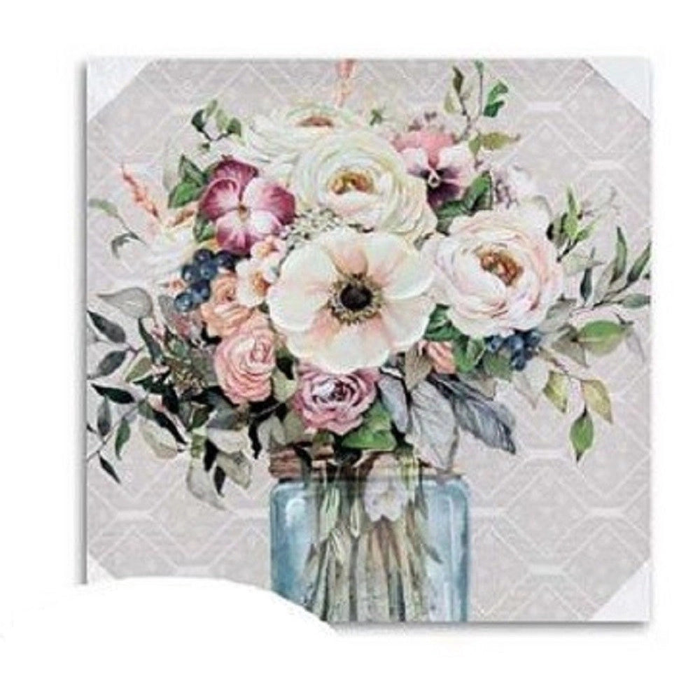 Trade Shop - Quadro Quadretto Decorativo 45 X 45 X 1,8cm Tela Su Legno Deluxe 2 Decori 831997 -