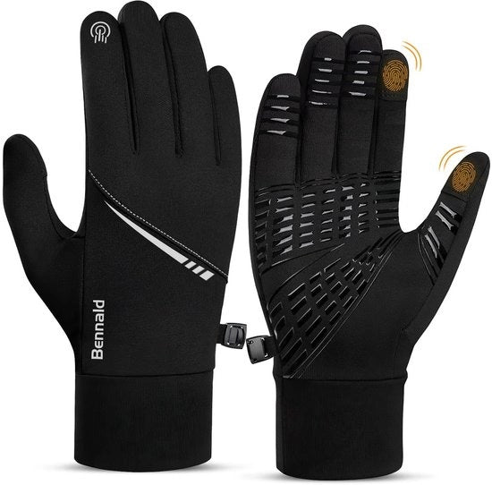 Manopole invernali impermeabili - Manopole per bicicletta - Manopole per touchscreen - Manopole calde per sci - Manopole a maglia resistente al vento - Dimensione XL