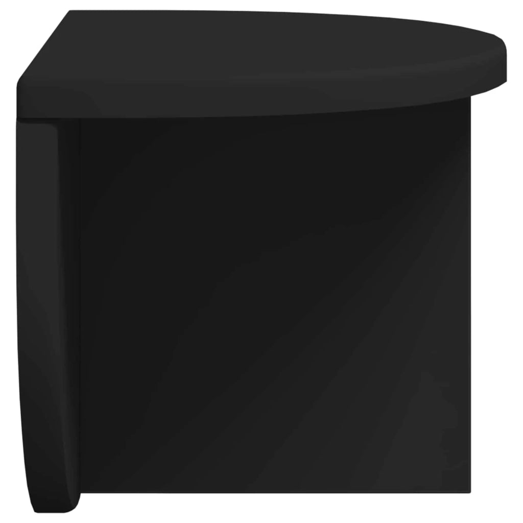 Scaffale da parete 2 pcs Nero 38 x 19 x 19 cm Legno multistrato