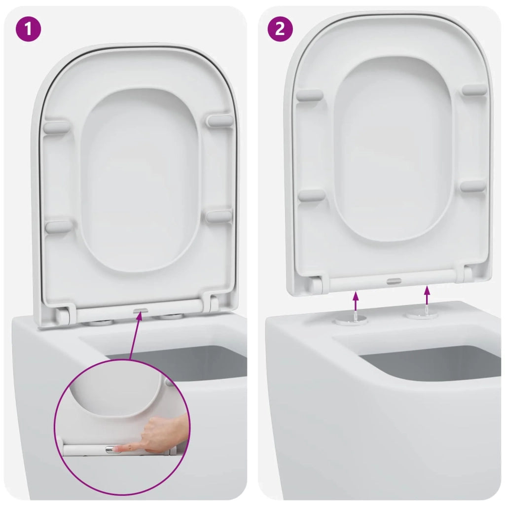 Sedile del WC Bianco 47,5 x 35 x 3,6 cm Duroplast CFW4606547