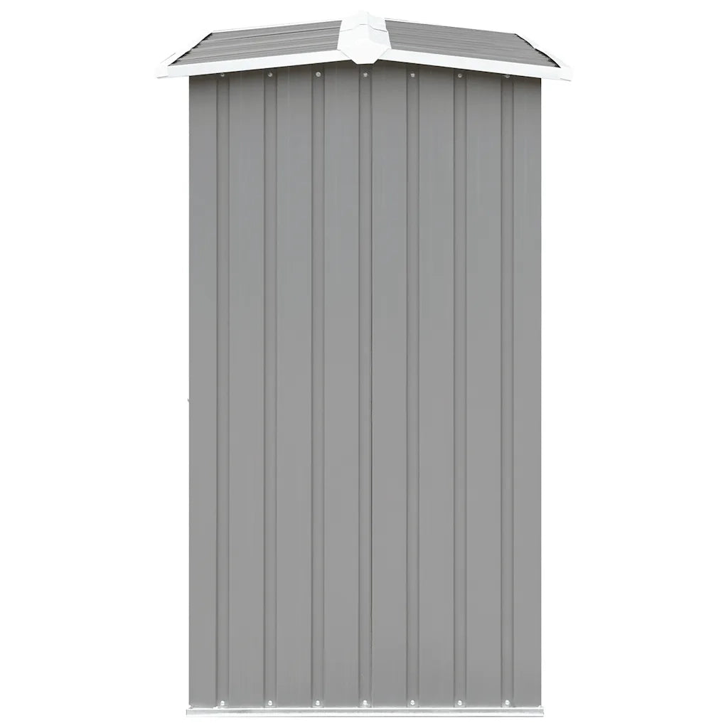 Capannone da Giardino in Acciaio Zincato 172x91x154cm Grigio 44858