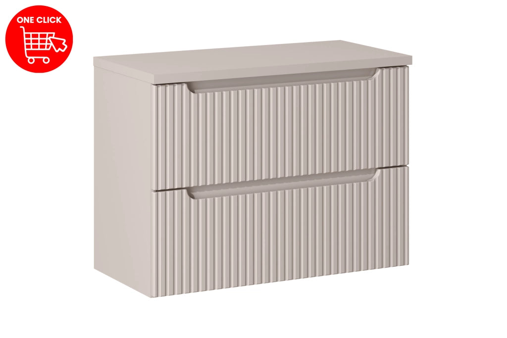 Set mobili bagno 80 cm con piano Nova Cashmere 80 x 1401 x 40 cm