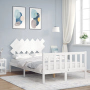 Giroletto senza Materasso-Struttura Letto Bianco 120x200 cm Legno Massello Pino 399955