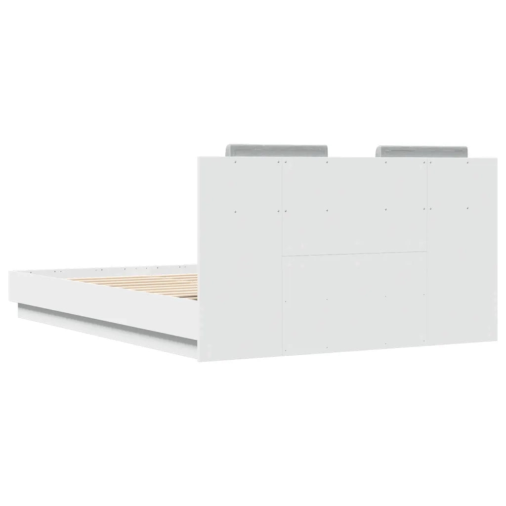 Giroletto con Testiera e LED Bianco 140x200 cm 3210010