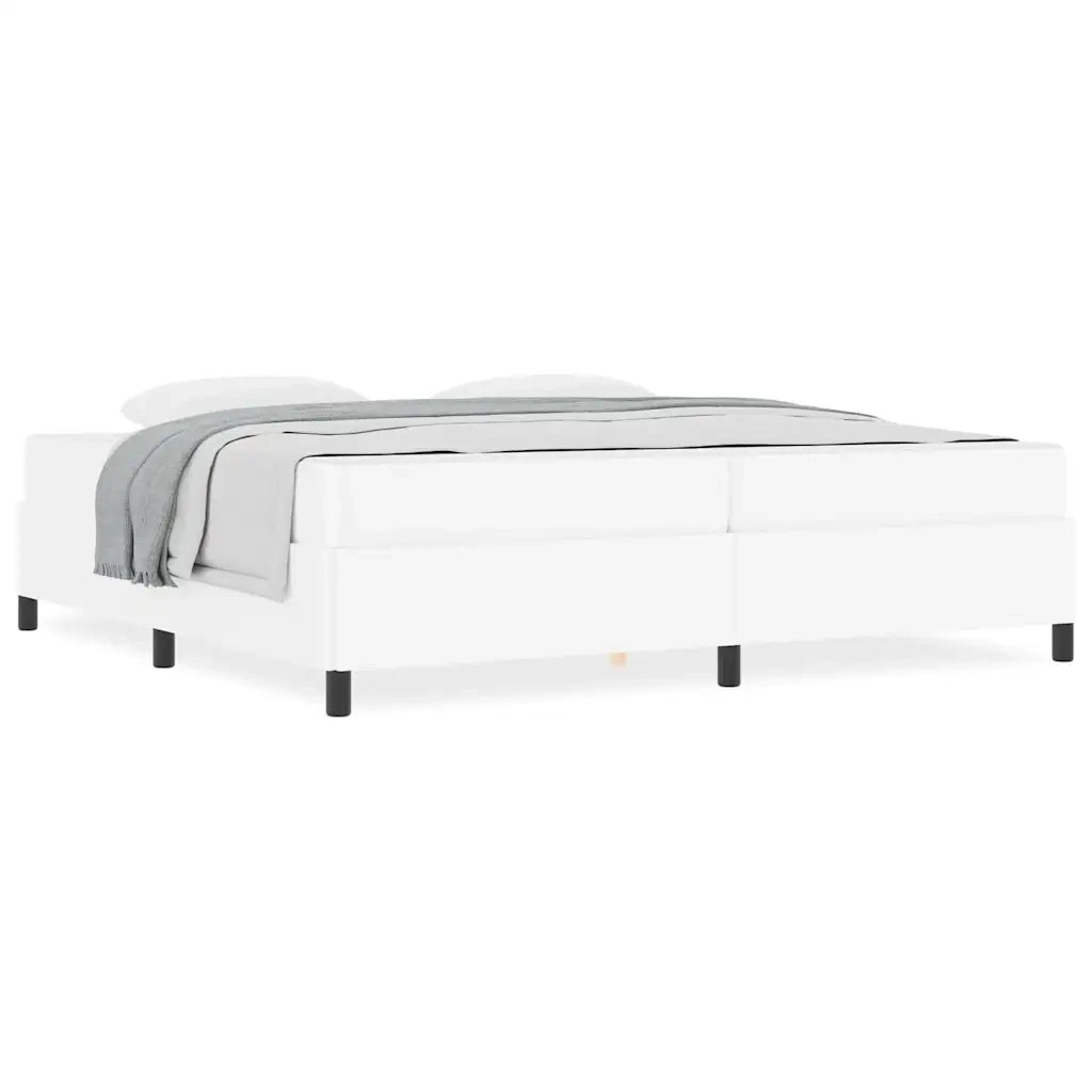 vidaXL Struttura letto con materasso con materasso Bianco 200 x 200 cm