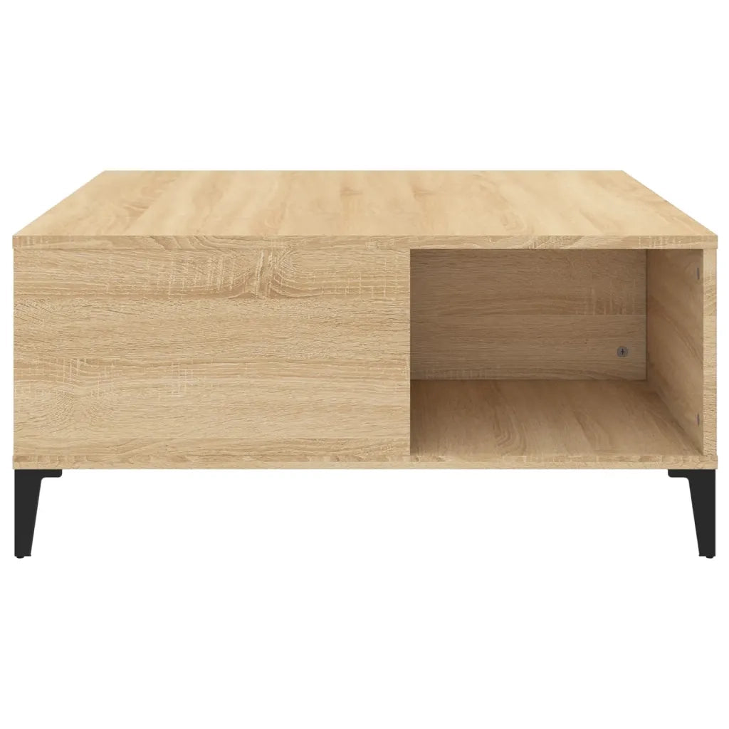 Tavolino Salotto-Tavolino da soggiorno-Tavolo Rovere Sonoma 80x80x36,5 cm Legno Multistrato 423992