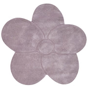 Tappeto in lana a forma di fiore viola 140 x 140 cm camera da letto cameretta