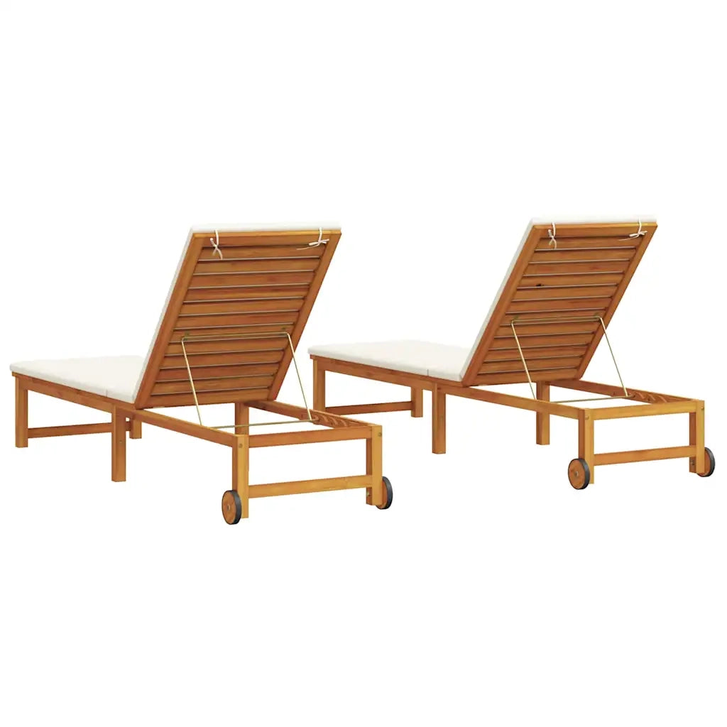 Lettino da sole 2 pcs Marrone 202 x 53 x 89 cm 3333830
