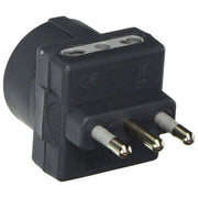 Bticino S3611G Adattatore Tris con Presa Tedesca 2 Prese 10A Antracite Nero