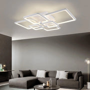 Plafoniera LED 70W 3 colori CCT, luce calda/naturale/fredda, lampadario moderno 6 quadrati 5600lm, design elegante per interni