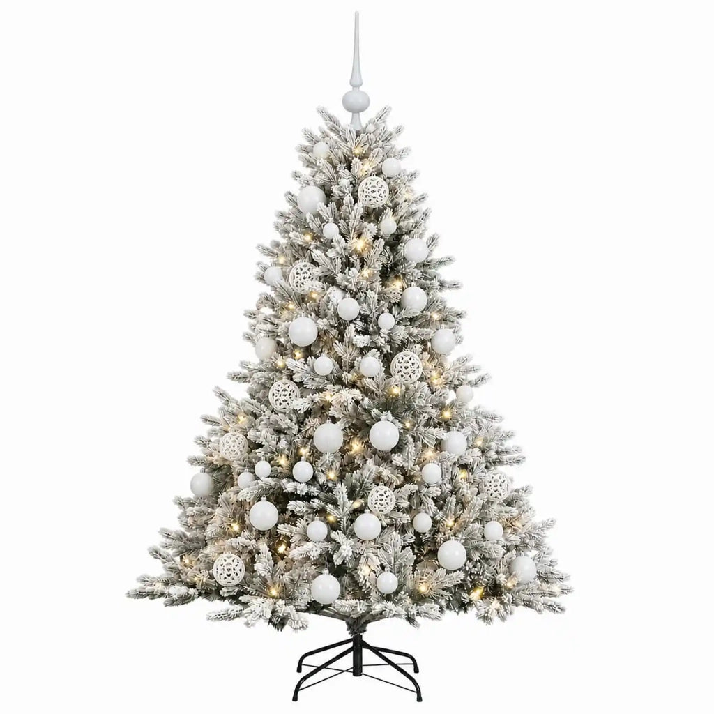 Albero di Natale artificiale con palline 150 cm 150 LED 3466042