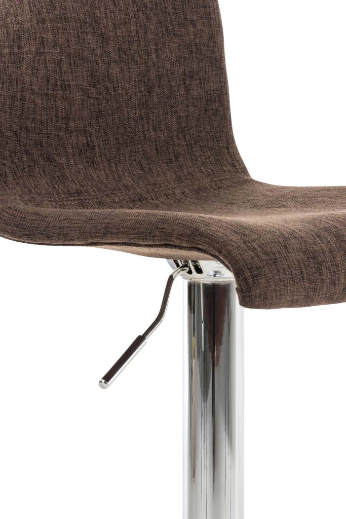 Set 2 sgabelli HOVER in tessuto marrone,cromo