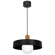 Lampada a sospensione Canan sfera vetro Ø40 E27 nera