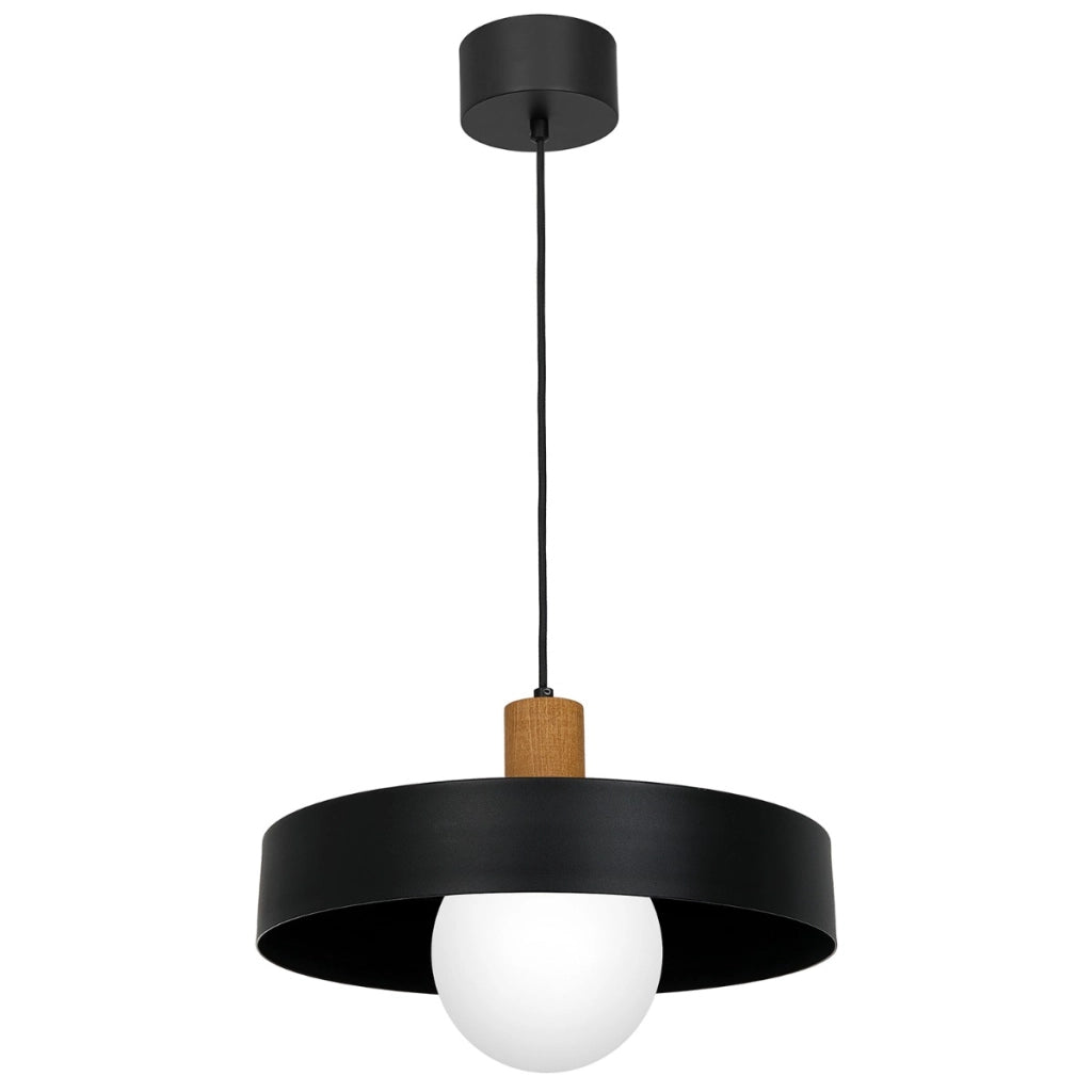 Lampada a sospensione Canan sfera vetro Ø40 E27 nera