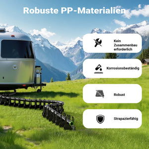 Supporto per tubi acqua di scarico camper caravan e roulotte 4,5 m, estensibile per tubazioni fino a Ø 94 mm, per smaltimento acque nere e grigie in campeggio