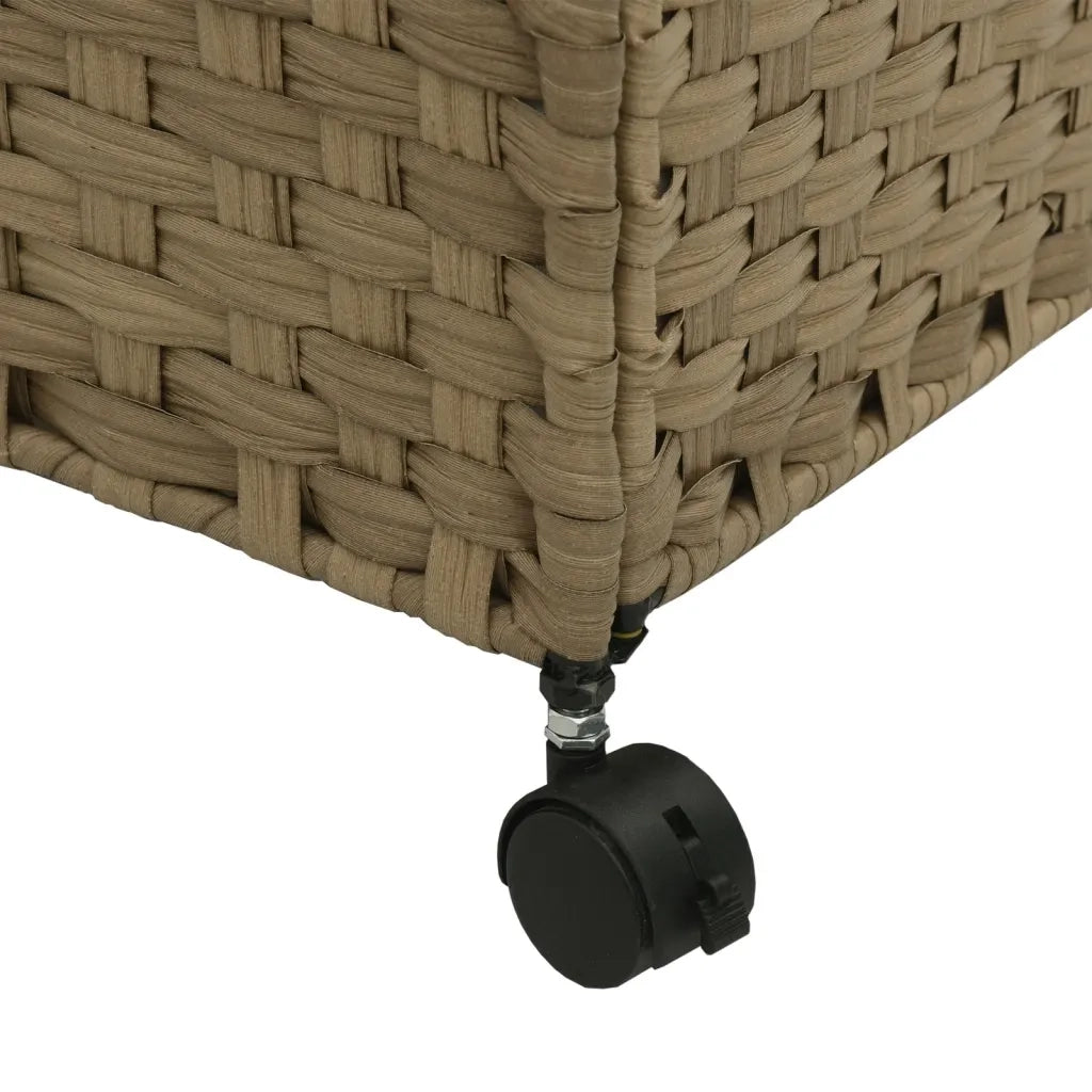 Cesto Portabiancheria con Ruote 60x35x60,5 cm Rattan 372039