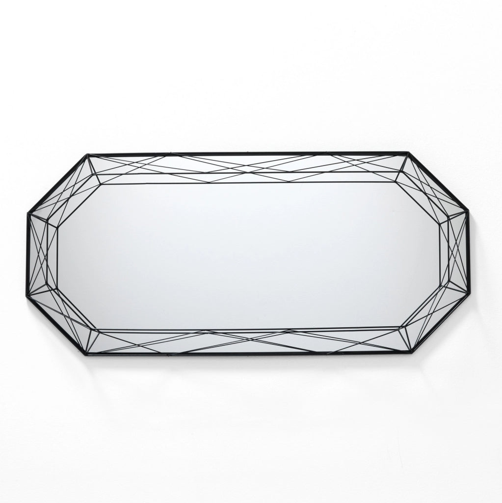 Specchiera da parete SHINE 120 cm in metallo oro lucido