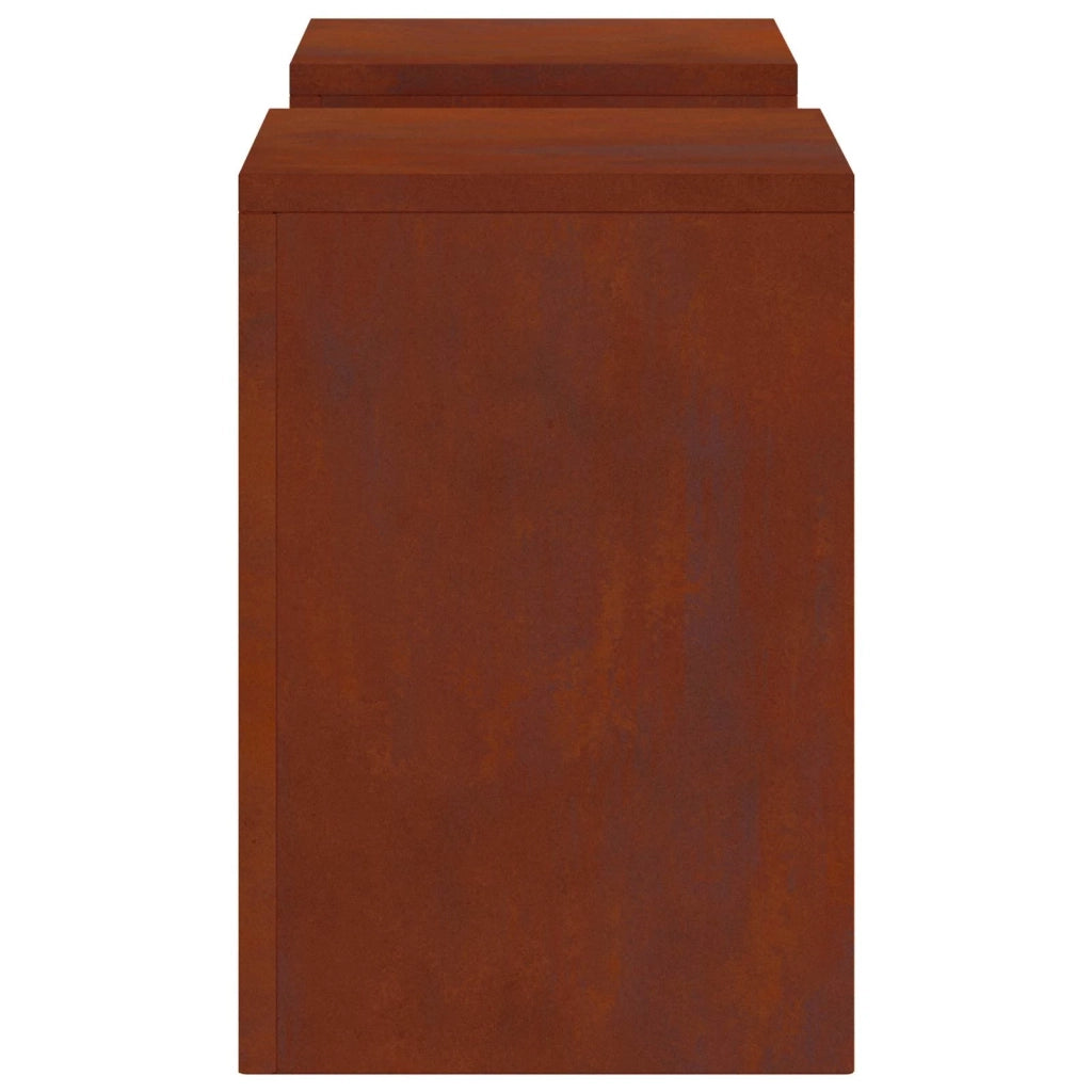 Supporto per piante 2 pcs Ruggine 24 x 24 x 35 cm 865812