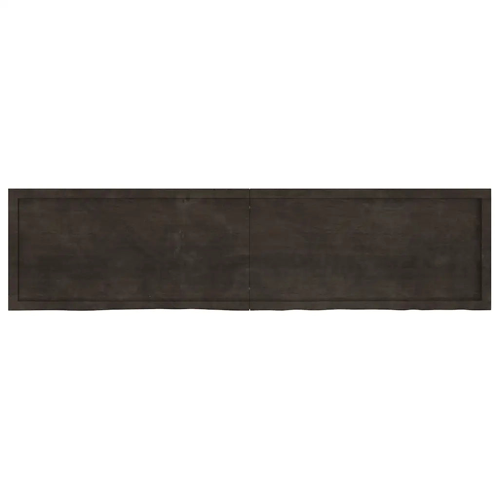 Ripiano Marrone Scuro 200x50x(2-6) cm Massello Rovere Trattatocod mxl 94426