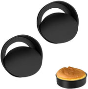 Set di stampi per torte rotondi 10 cm - 2 pezzi - stampi per torte - acciaio inossidabile - rivestimento antiscivolo - adatto per torte/brownies