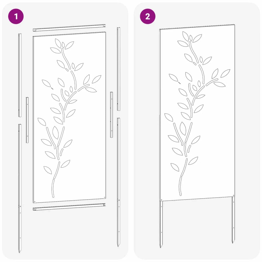 Schermo per privacy in giardino Floreale Argento 50 x 140 cm 876326