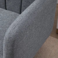 Divano Letto 2 Posti a 1 Piazza con Schienale Reclinabile in Tessuto 173x75x73cm - Grigio