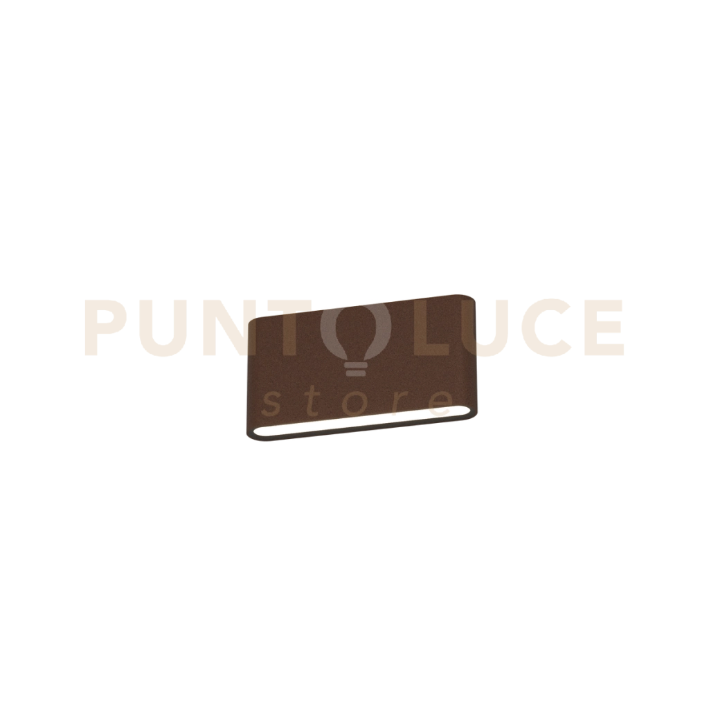 LIMA APPLIQUE BIEMISSIONE 18CM CORTEN LED 10W CCT 3000 4000K 620LM IP54 IP54