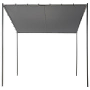 Pergola Grigio Scuro Poliestere Acciaio 282 x 294 cm Tessuto Ombra Struttura in metallo Padiglione da giardino