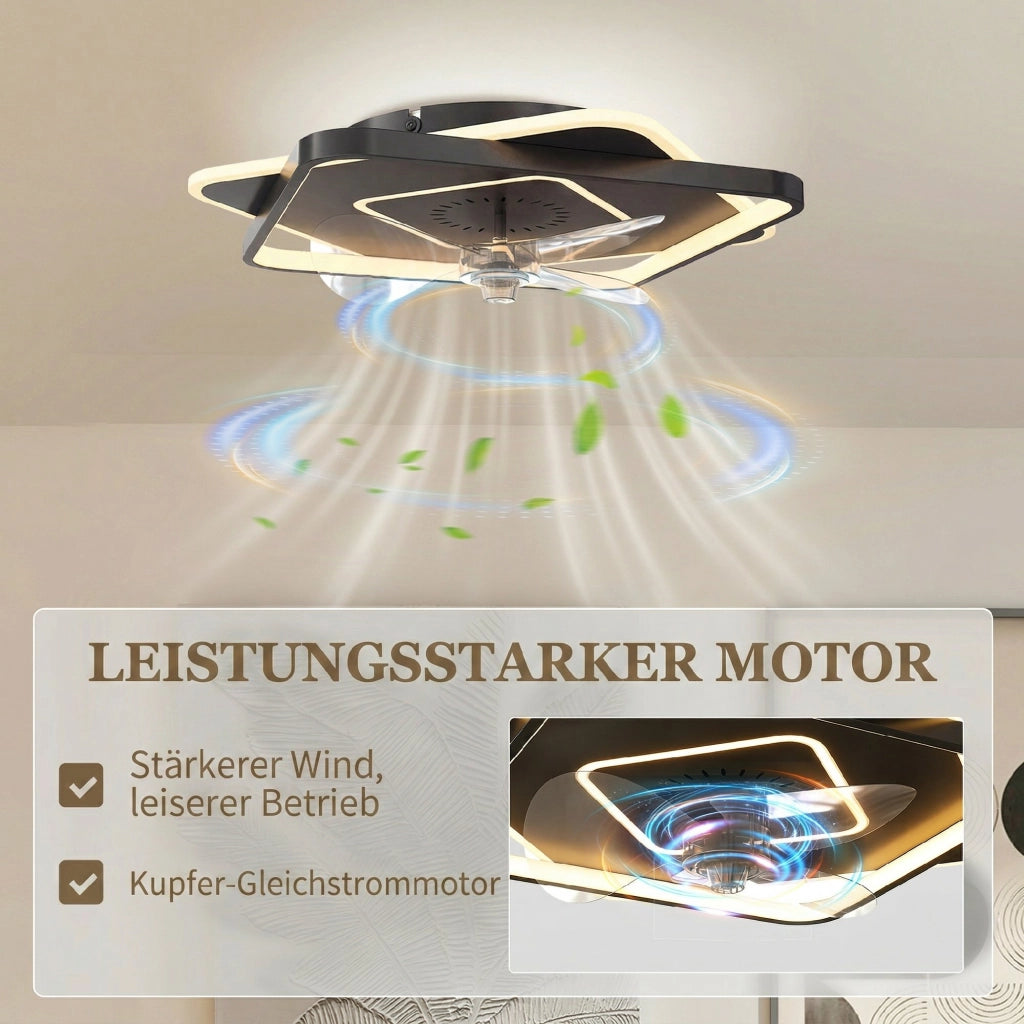 Ventilatore a Soffitto con Luce e Telecomando ¨C zephmum ¨C 6 Velocit¨¤, 3 Temperature Colore
