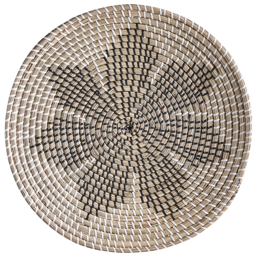 Set di 3 decorazioni da muro alghe naturali fatte a mano in alghe naturali in stile africano