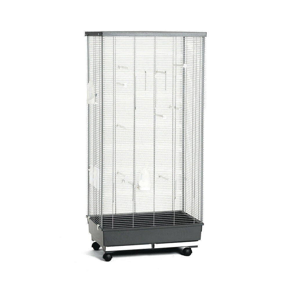 Trade Shop - Voliera Gabbia Senza Tetto Per Volatili Uccelli Canarini 66x45x140cm Completa -