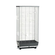 Trade Shop - Voliera Gabbia Senza Tetto Per Volatili Uccelli Canarini 66x45x140cm Completa -