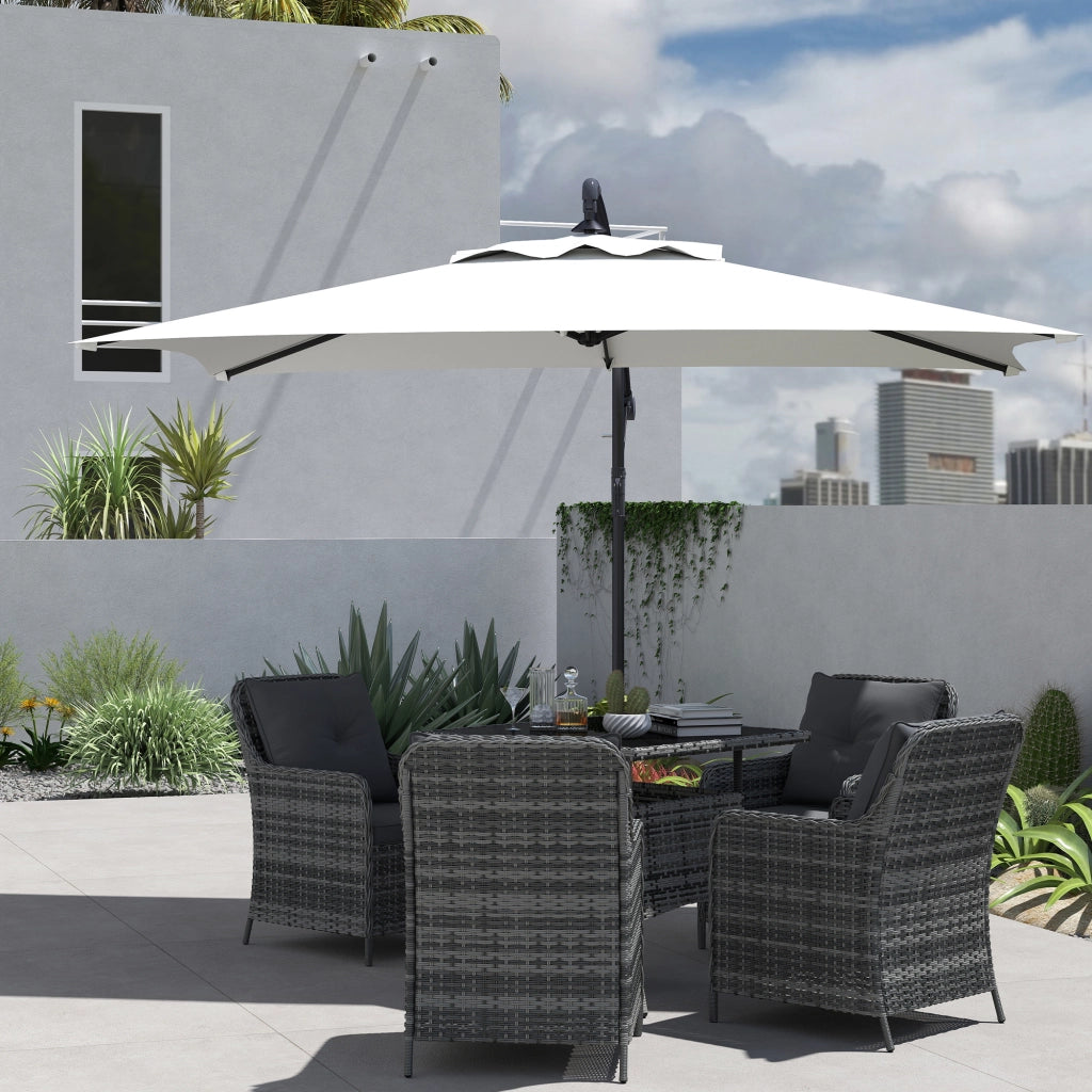 Parasol rettangolare esterno con manovella ¨C zephmum ¨C 294x193x250 cm