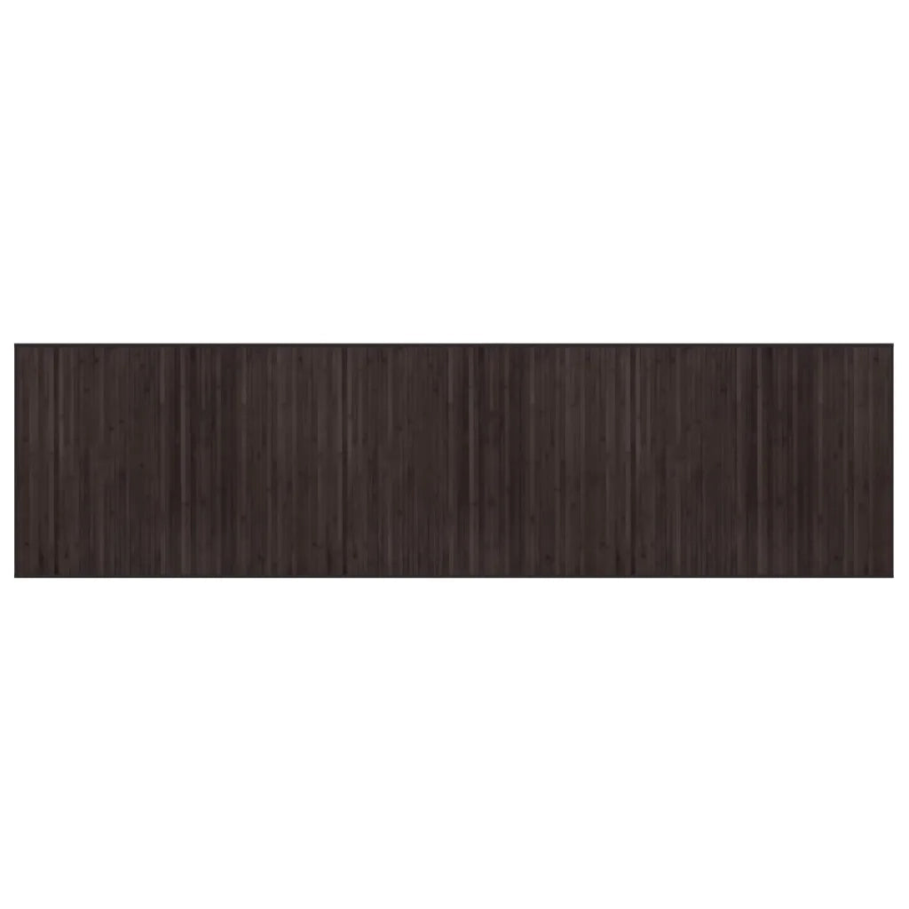 Tappeto Rettangolare Marrone Scuro 80x300 cm in Bambù 376917