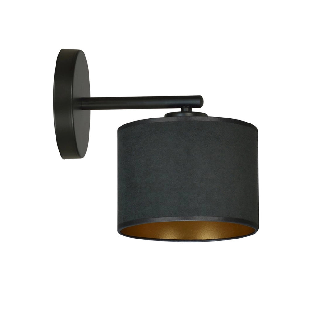Lampada da parete Hilde in acciaio nero opaco