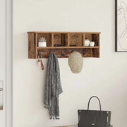 vidaXL Appendiabiti a muro Legno vecchio 75 x 16 x 26 cm