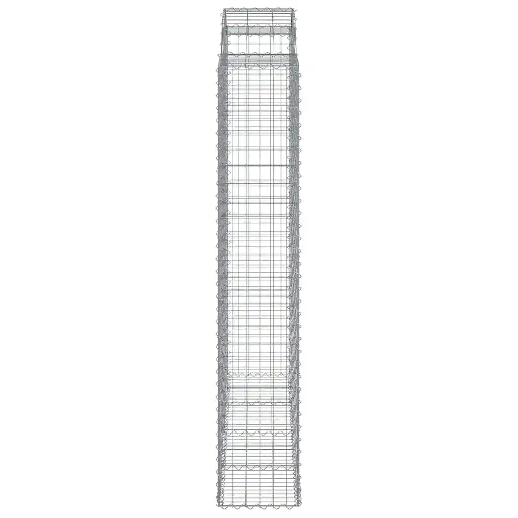 Cesti Gabbioni ad Arco 20 pz 200x50x220/240 cm Ferro Zincato 3146461