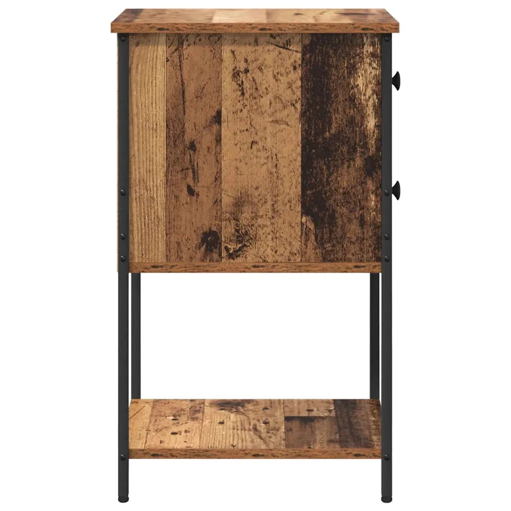 Armadio da Notte con cassetto Legno vecchio 32 x 42 x 70 cm 871285