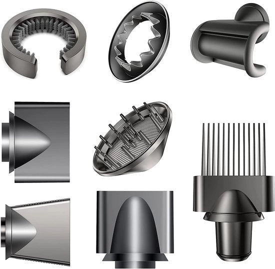 Accessori per asciugacapelli Dyson, diffusore per 8 pezzi, accessori per Dyson con diffusore, nozzle morbida/ liscia/modello/Tweede generazione, accessori per Dyson con diffusore/nozzle a forma di pettine/nozzle anti-insetti e spazzola per pulizia