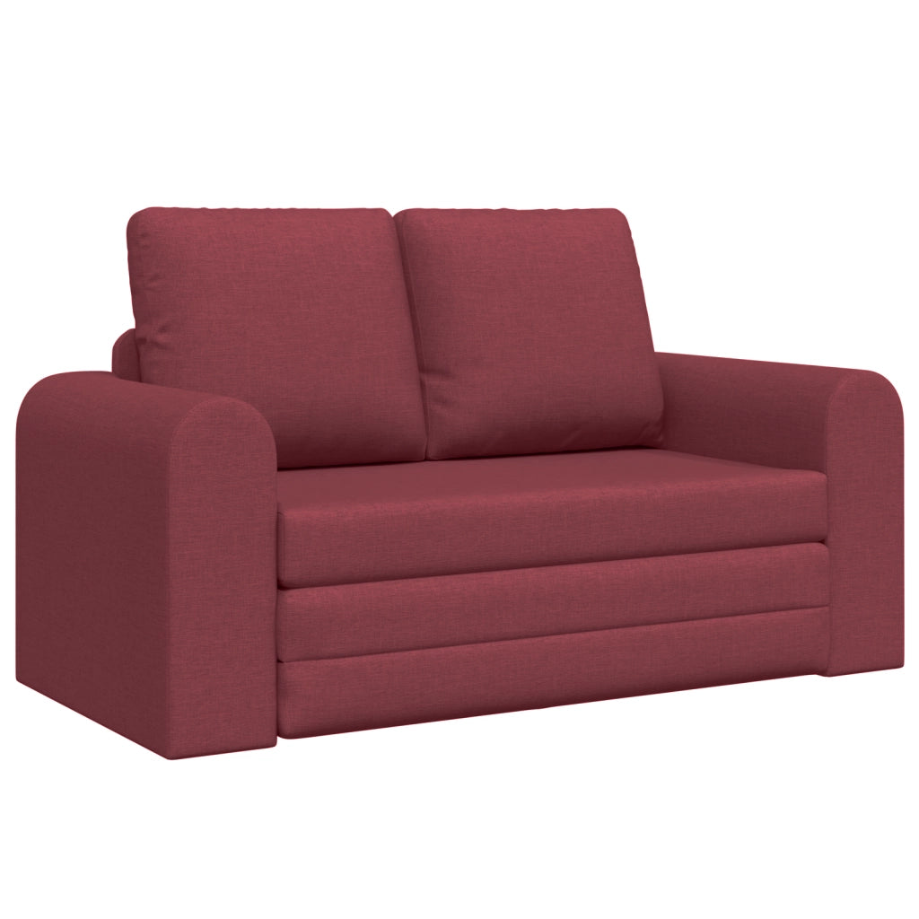 Divano Letto 2-in-1 Rosso Borgogna 148x71x83 cm Tessuto
