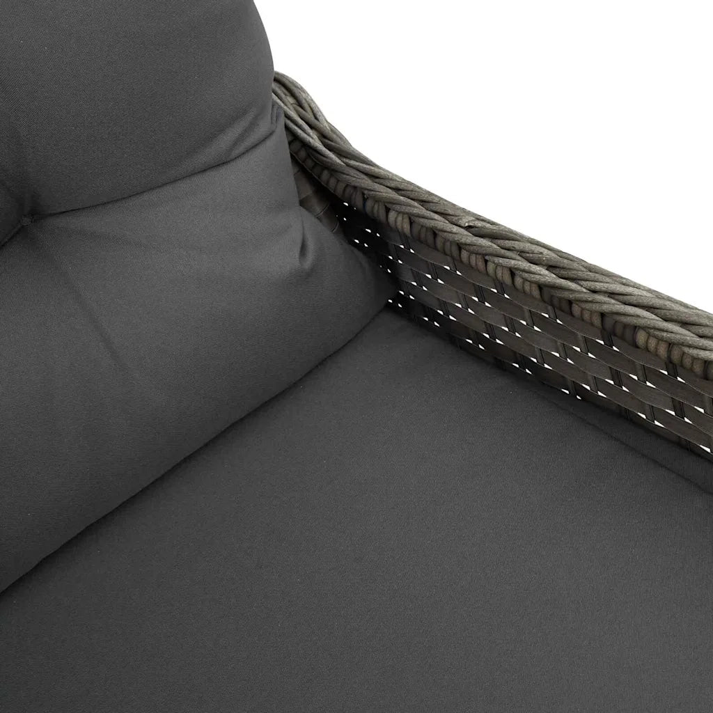 Poltrona reclinabile Grigio 56 x 66 x 95 cm polyrattan CFW1543849