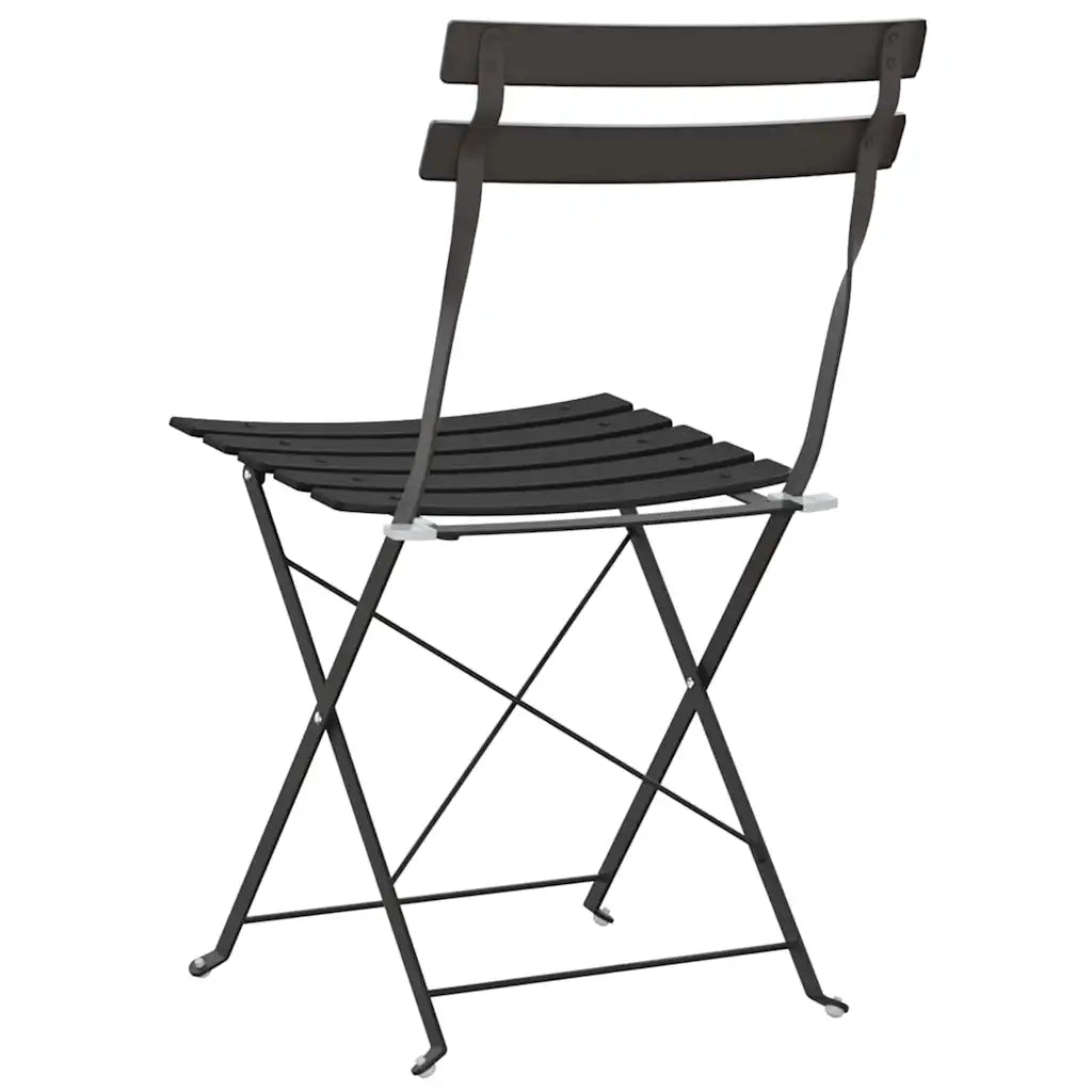 Sedia Pieghevole da Giardino 2 pcs Antracite 42 x 46 x 82cm 42002960