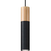 Lampada a sospensione MARCOS Pure Lume nera legno GU10