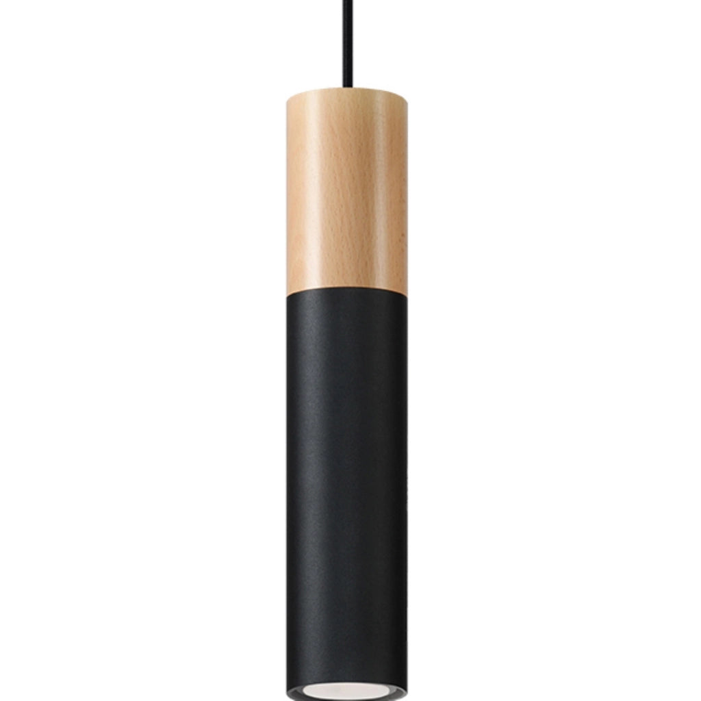 Lampada a sospensione MARCOS Pure Lume nera legno GU10