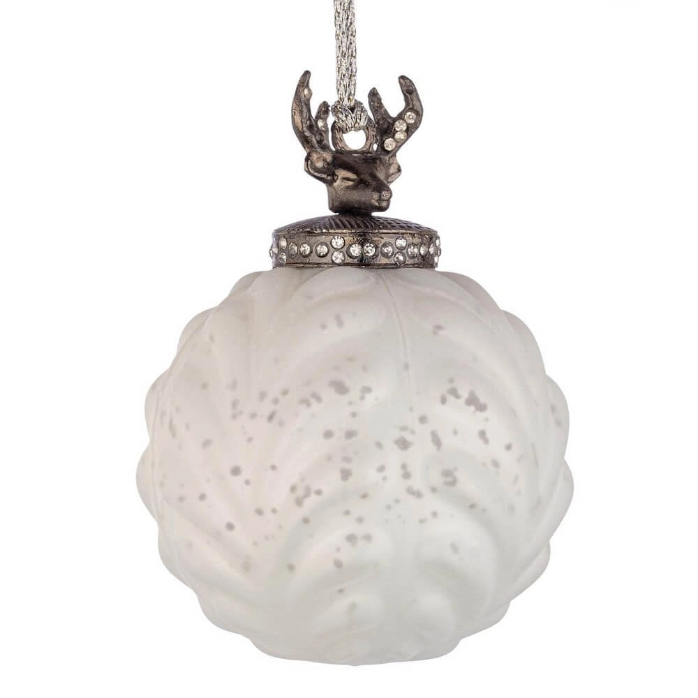 Sfera Decorum Bianco Opaco D80mm (12 Pezzi)
