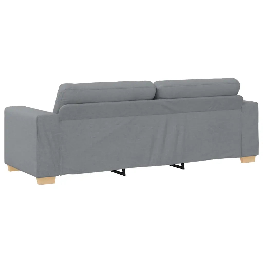 Divano a 3 posti Grigio Chiaro 220x78x80 cm in Tessuto 4105088