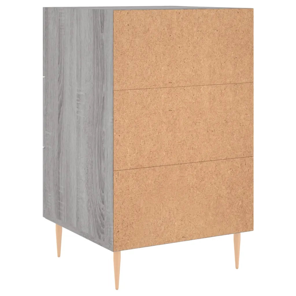 vidaXL Comodino Grigio Sonoma 40x40x66 cm in Legno Multistrato