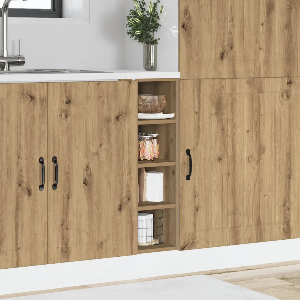 Armadio Inferiore Â“RigaÂ” Rovere Artigianale 20x44,5x81,5 cm
