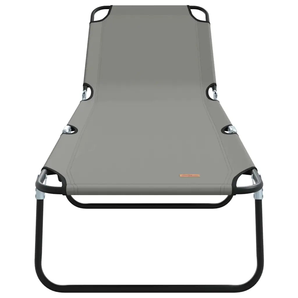 Lettino Prendisole | Sdraio da giardino | Lettino da sole pieghevole Grigio 188 x 57 x 86,5 cm