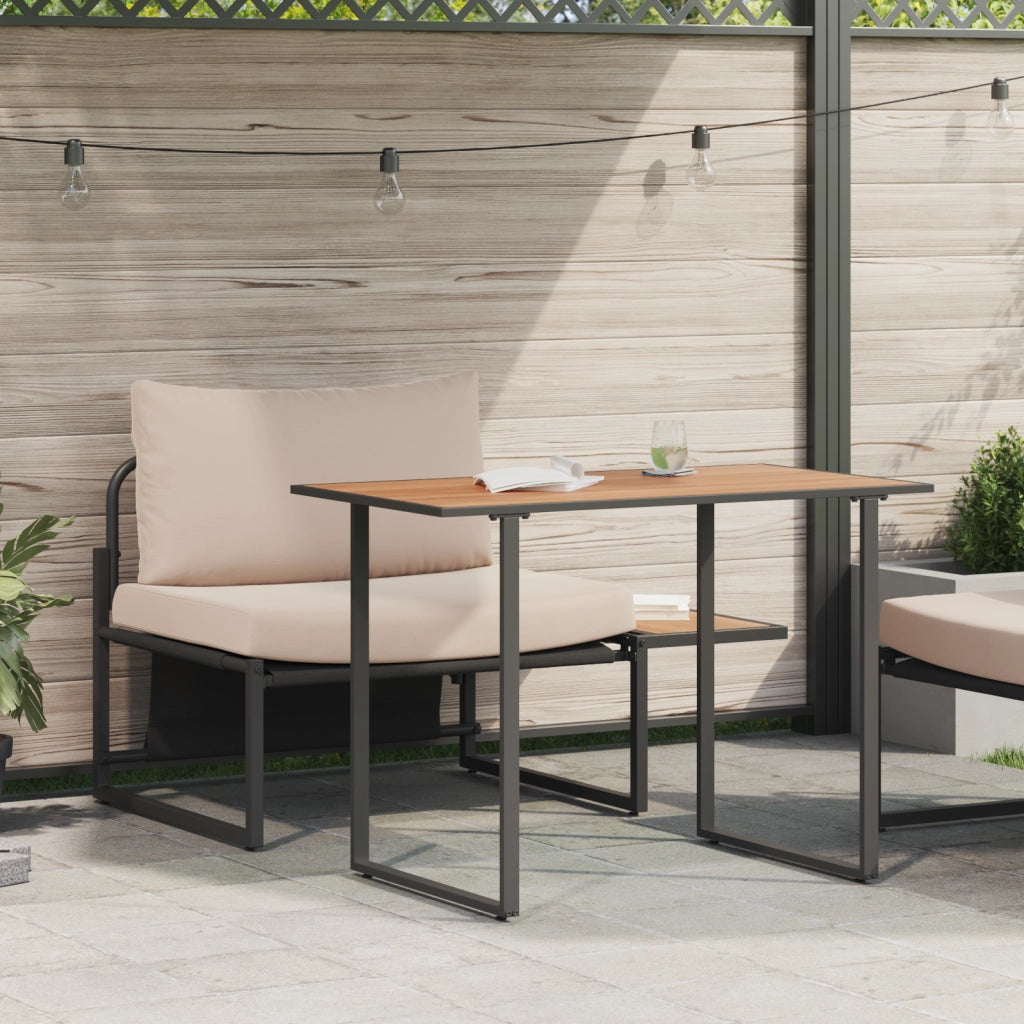 Set Pranzo Giardino 2 Pezzi Poltrona Singola Cuscini Tortora